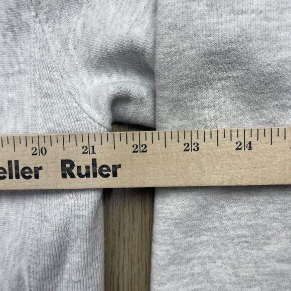 Champion Hoodie Mens Medium Gray Reverse Weave Sweatshirt C Patch Pullover - Picture 8 of 10